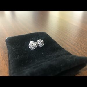 Real diamond stud earrings